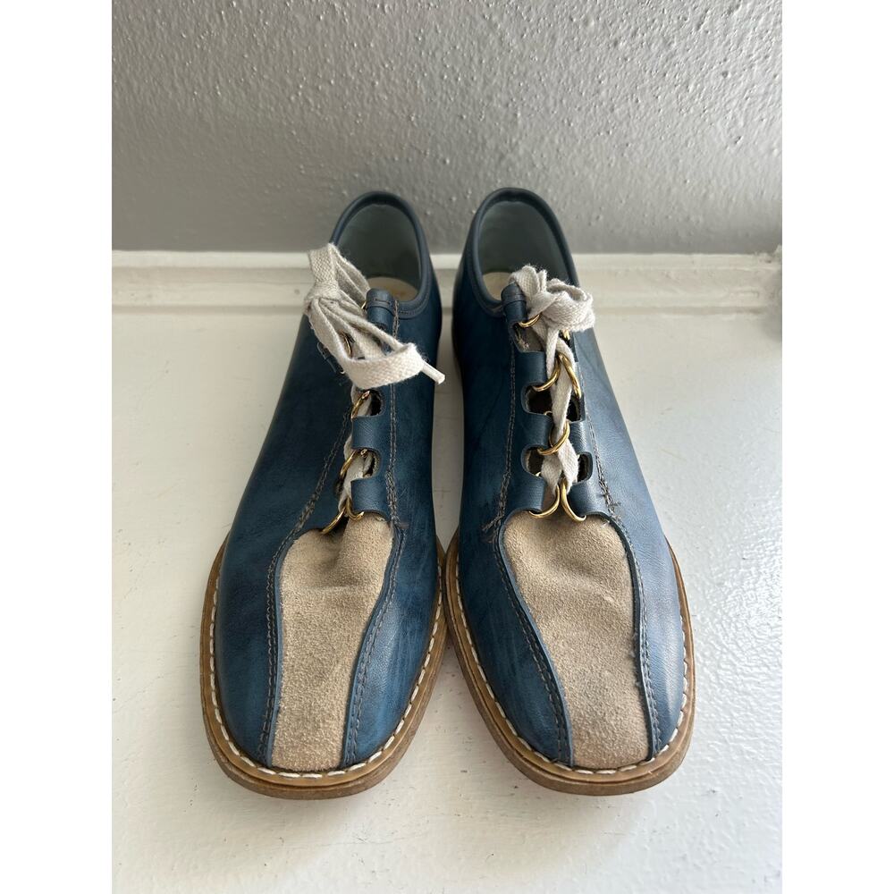 Circle of Comfort  Vintage Blue & Gray  Leather & Suede  Vintage  Bowling  Shoes